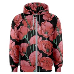 Poppy Flowers Men s Zipper Hoodie by goljakoff