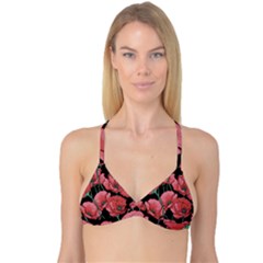 Poppy Flowers Reversible Tri Bikini Top by goljakoff