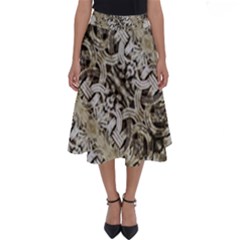 Vintage Ornate Interlace Pattern Perfect Length Midi Skirt by dflcprintsclothing