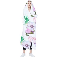 Floral Art Wearable Blanket by Sparkle