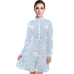 Abstract Stripes, Shapes, Lines Long Sleeve Chiffon Shirt Dress by SychEva