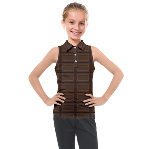 Milk Chocolate Kids  Sleeveless Polo Tee by goljakoff