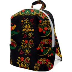 Hohloma Ornament Zip Up Backpack by goljakoff
