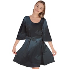 Whales Family Velour Kimono Dress by goljakoff