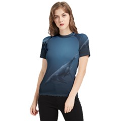 Blue Whales Women s Short Sleeve Rash Guard by goljakoff