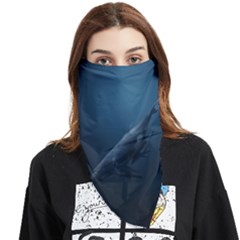 Blue Whales Face Covering Bandana (triangle) by goljakoff