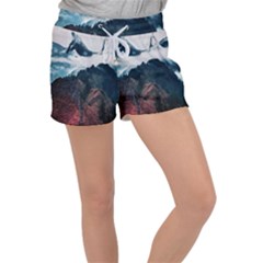 Blue Whale In The Clouds Velour Lounge Shorts by goljakoff