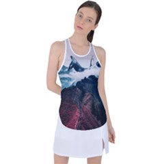 Blue Whale In The Clouds Racer Back Mesh Tank Top by goljakoff