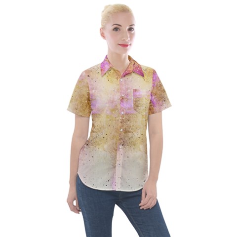 Golden Paint Women s Short Sleeve Pocket Shirt by goljakoff