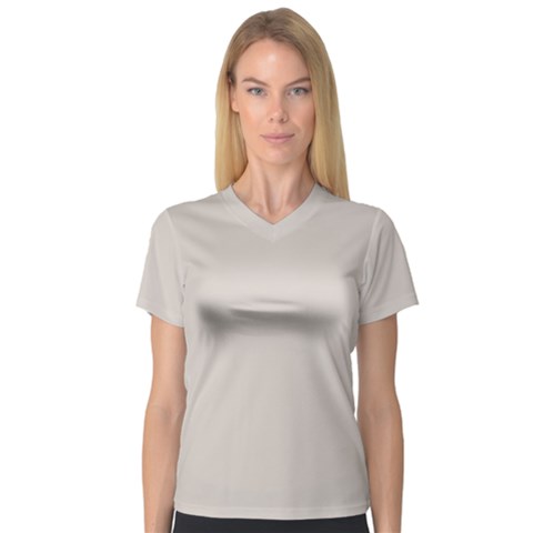 Abalone Grey V-neck Sport Mesh Tee by FabChoice