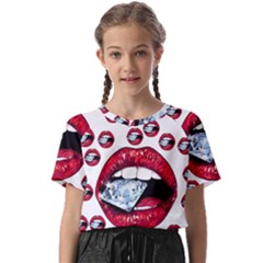 Lips Diamonds Cbdoilprincess  Df7357df-b45a-476d-b5b0-d19665f6de3f Kids  Basic Tee