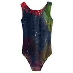 Abstract Paint Drops Kids  Cut-out Back One Piece Swimsuit by goljakoff
