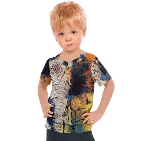 Elephant Mandala Kids  Sports Tee by goljakoff