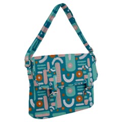 Abstract Shapes Buckle Messenger Bag by SychEva