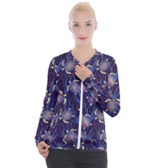 Turtles Swim In The Water Among The Plants Casual Zip Up Jacket by SychEva