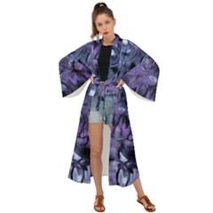Carbonated Lilacs Maxi Kimono by MRNStudios