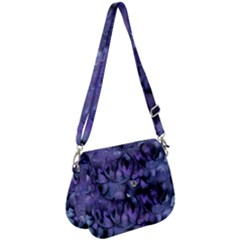 Carbonated Lilacs Saddle Handbag by MRNStudios