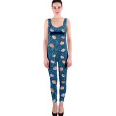 Unusual Flowers One Piece Catsuit by SychEva