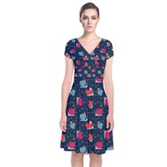 D52f0637-744d-4ef4-ba98-88c2841689d2 Short Sleeve Front Wrap Dress by SychEva