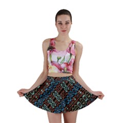 Multicolored Mosaic Print Pattern Mini Skirt by dflcprintsclothing