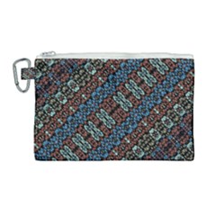 Multicolored Mosaic Print Pattern Canvas Cosmetic Bag (large)