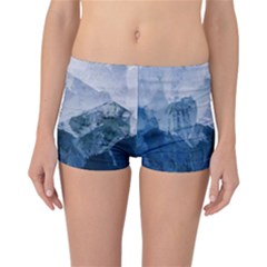 Blue Ice Mountain Reversible Boyleg Bikini Bottoms