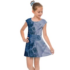 Storm Blue Ocean Kids  Cap Sleeve Dress by goljakoff