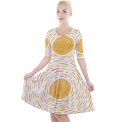 Sunlight Quarter Sleeve A-line Dress by goljakoff