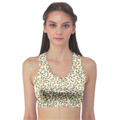 Lonely Flower On White Sports Bra by JustToWear