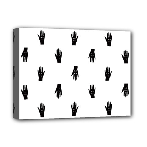 Vampire Hand Motif Graphic Print Pattern Deluxe Canvas 16  X 12  (stretched)  by dflcprintsclothing