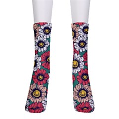 Daisy Colorfull Seamless Pattern Men s Crew Socks by Kizuneko