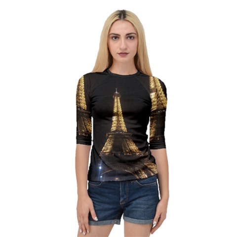 Tour Eiffel Paris Nuit Quarter Sleeve Raglan Tee by kcreatif