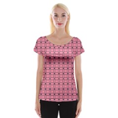 Circles On Pink Cap Sleeve Top by JustToWear