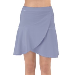Cool Grey Wrap Front Skirt by FabChoice