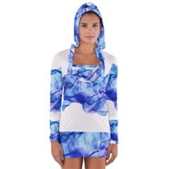 Blue Smoke Long Sleeve Hooded T-shirt by goljakoff