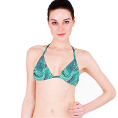 Vector Vivid Marble Pattern 2 Bikini Top by goljakoff