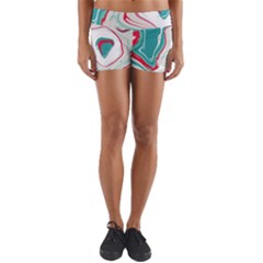 Vector Vivid Marble Pattern 4 Yoga Shorts by goljakoff