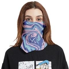 Vector Vivid Marble Pattern 10 Face Covering Bandana (two Sides)
