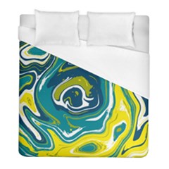 Green Vivid Marble Pattern 14 Duvet Cover (full/ Double Size) by goljakoff