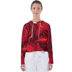 Red Vivid Marble Pattern 15 Women s Slouchy Sweat by goljakoff