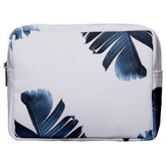 Blue Banana Leaves Make Up Pouch (large) by goljakoff