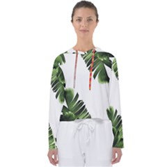 Green Banana Leaves Women s Slouchy Sweat by goljakoff