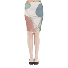 Abstract Shapes  Midi Wrap Pencil Skirt by Sobalvarro