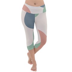 Abstract Shapes  Lightweight Velour Capri Yoga Leggings by Sobalvarro
