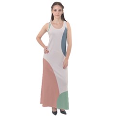 Abstract Shapes  Sleeveless Velour Maxi Dress by Sobalvarro