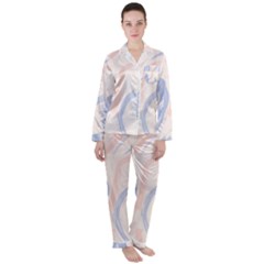 Marble Stains  Satin Long Sleeve Pajamas Set by Sobalvarro