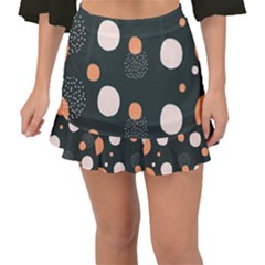 Black Peach White  Fishtail Mini Chiffon Skirt by Sobalvarro