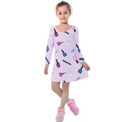 Accessories For Manicure Kids  Long Sleeve Velvet Dress by SychEva