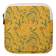 Folk Floral Pattern  Abstract Flowers Surface Design  Seamless Pattern Mini Square Pouch by Eskimos