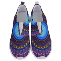 Blue Violet Midnight Sun Mandala Boho Hipppie Men s No Lace Lightweight Shoes